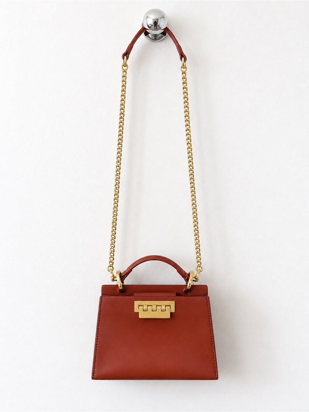 ZAC Zac POSEN Earthette Small Double Compartment Leather Bag